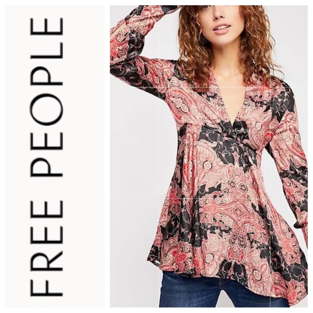 Free People Field of Butterflies Tunic Sz XS